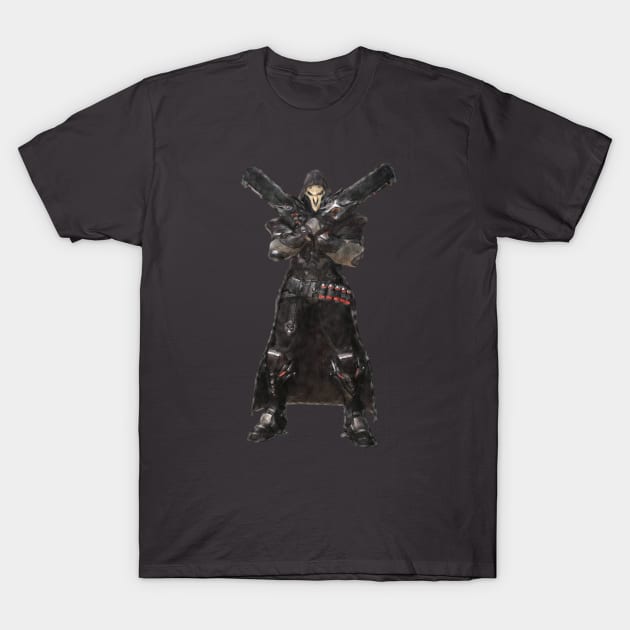 Overwatch Reaper Sketch T-Shirt by Green_Shirts